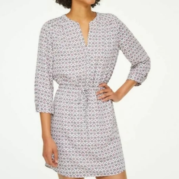 LOFT Dresses & Skirts - Ann Taylor Loft Floral Drawstring Shirt Dress NWT